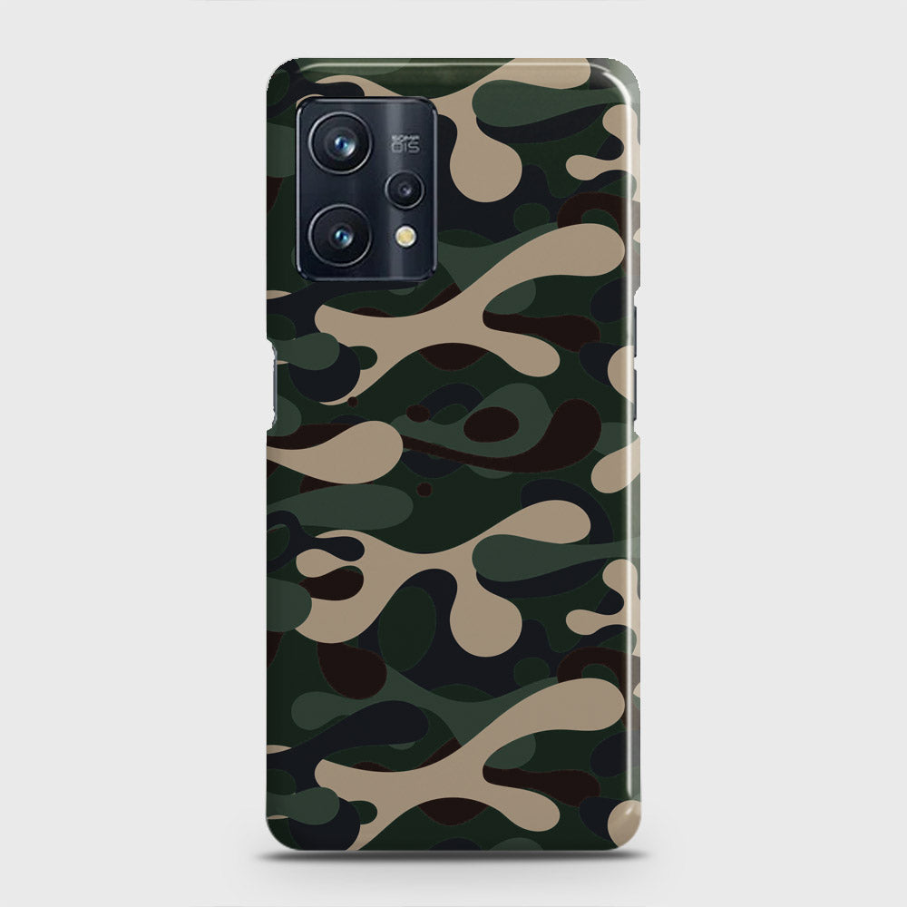 Realme 9 Pro Plus Cover - Camo Series - Dark Green Design - Matte Finish - Snap On Hard Case with LifeTime Colors Guarantee