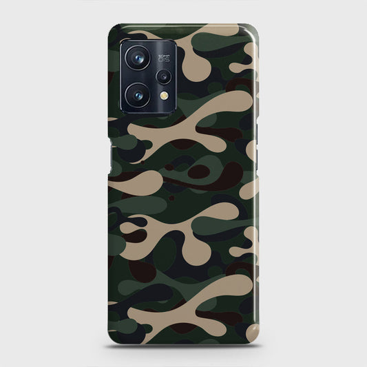 Realme 9 Pro Plus Cover - Camo Series - Dark Green Design - Matte Finish - Snap On Hard Case with LifeTime Colors Guarantee