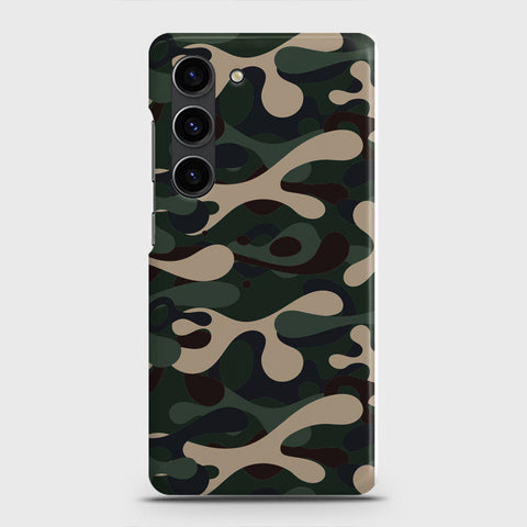 Samsung Galaxy S23 Cover - Camo Series - Dark Green Design - Matte Finish - Snap On Hard Case with LifeTime Colors Guarantee