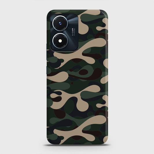 Vivo Y02s Cover - Camo Series - Dark Green Design - Matte Finish - Snap On Hard Case with LifeTime Colors Guarantee