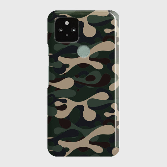 Google Pixel 5 XL Cover - Camo Series - Dark Green Design - Matte Finish - Snap On Hard Case with LifeTime Colors Guarantee
