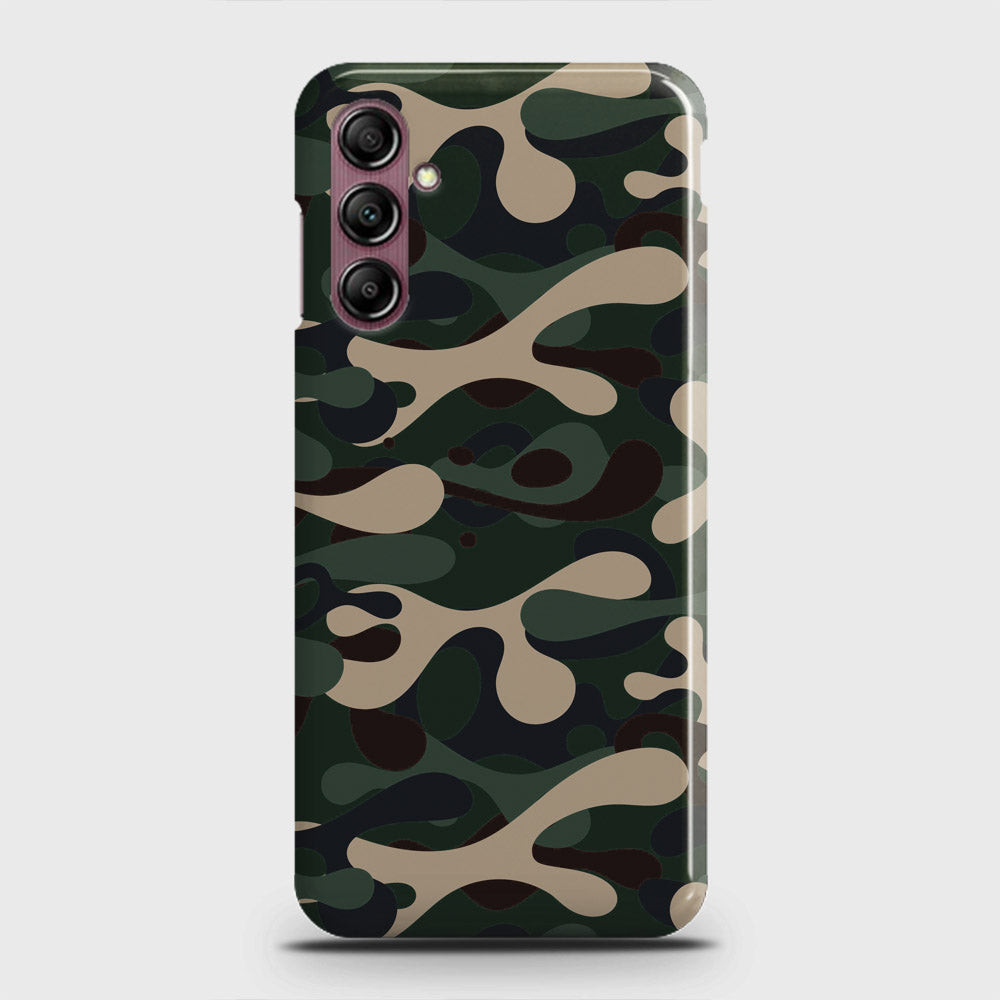 Samsung Galaxy A14 4G Cover - Camo Series - Dark Green Design - Matte Finish - Snap On Hard Case with LifeTime Colors Guarantee