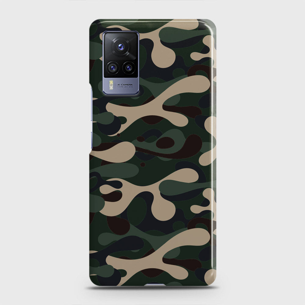 Vivo X60 Pro  Cover - Camo Series - Dark Green Design - Matte Finish - Snap On Hard Case with LifeTime Colors Guarantee