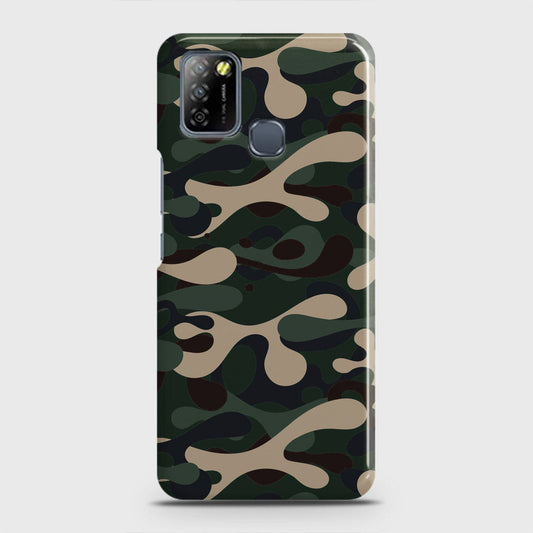 Infinix Smart 5 Cover - Camo Series - Dark Green Design - Matte Finish - Snap On Hard Case with LifeTime Colors Guarantee