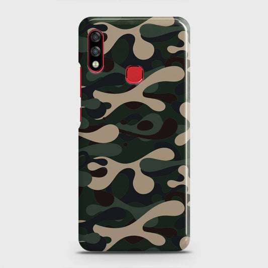 Infinix Hot 7 Pro Cover - Camo Series - Dark Green Design - Matte Finish - Snap On Hard Case with LifeTime Colors Guarantee
