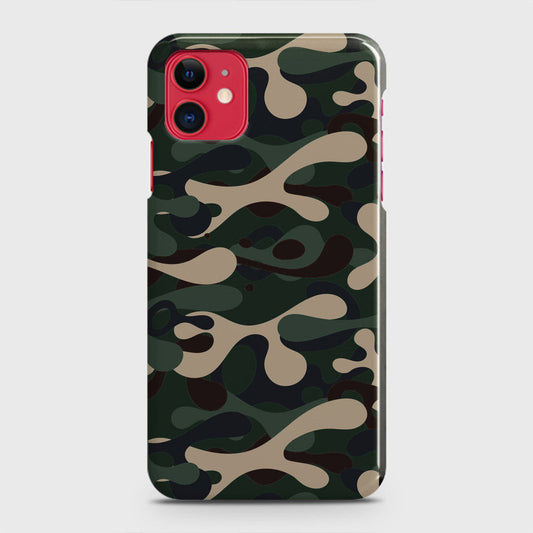 iPhone 11 Cover - Camo Series - Dark Green Design - Matte Finish - Snap On Hard Case with LifeTime Colors Guarantee