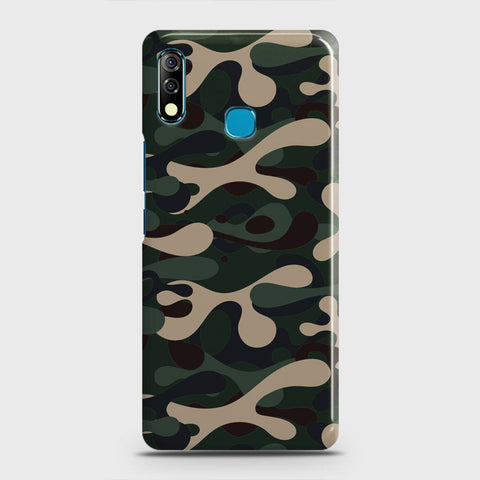 Tecno Camon 12 Cover - Camo Series - Dark Green Design - Matte Finish - Snap On Hard Case with LifeTime Colors Guarantee