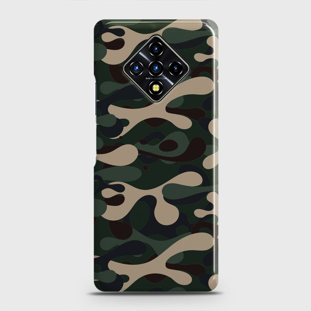 Infinix Zero 8 Cover - Camo Series - Dark Green Design - Matte Finish - Snap On Hard Case with LifeTime Colors Guarantee