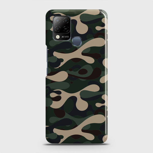 Infinix Hot 10s Cover - Camo Series - Dark Green Design - Matte Finish - Snap On Hard Case with LifeTime Colors Guarantee