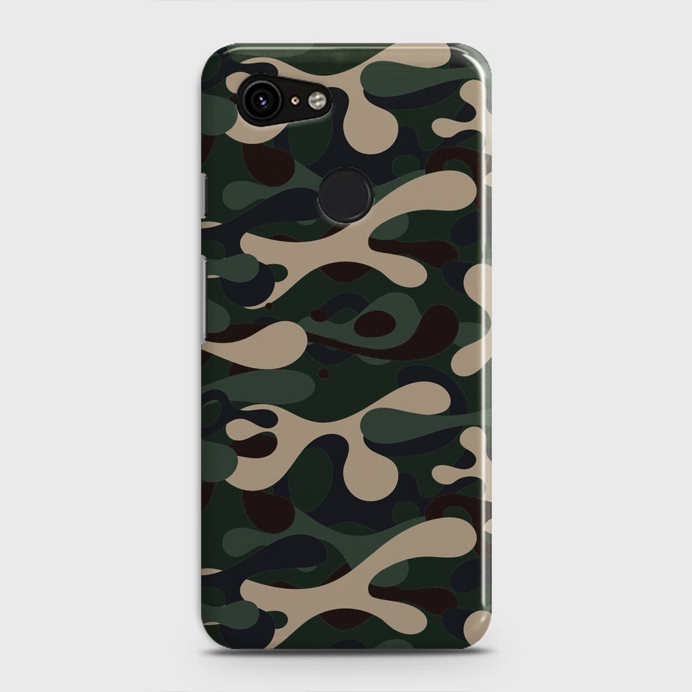 Google Pixel 3 Cover - Camo Series - Dark Green Design - Matte Finish - Snap On Hard Case with LifeTime Colors Guarantee