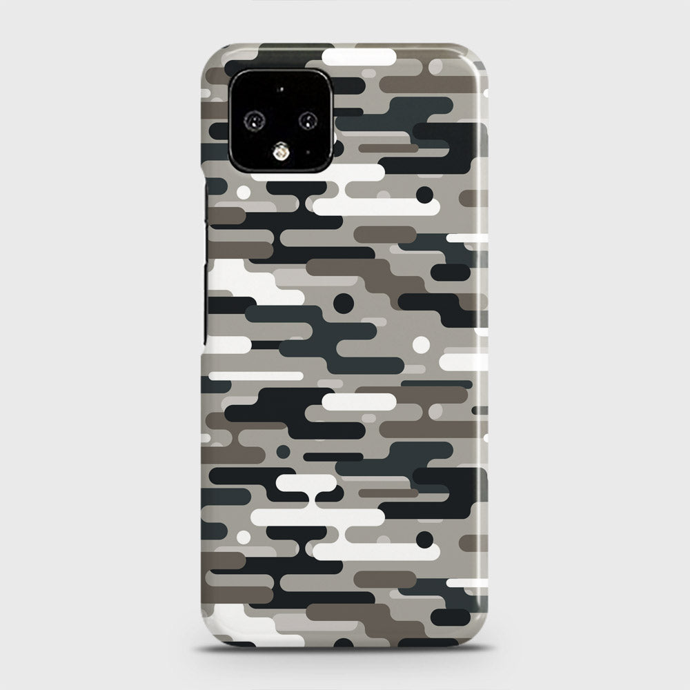 Google Pixel 4 Cover - Camo Series 2 - Black & Olive Design - Matte Finish - Snap On Hard Case with LifeTime Colors Guarantee