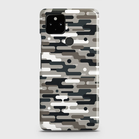Google Pixel 5 Cover - Camo Series 2 - Black & Olive Design - Matte Finish - Snap On Hard Case with LifeTime Colors Guarantee