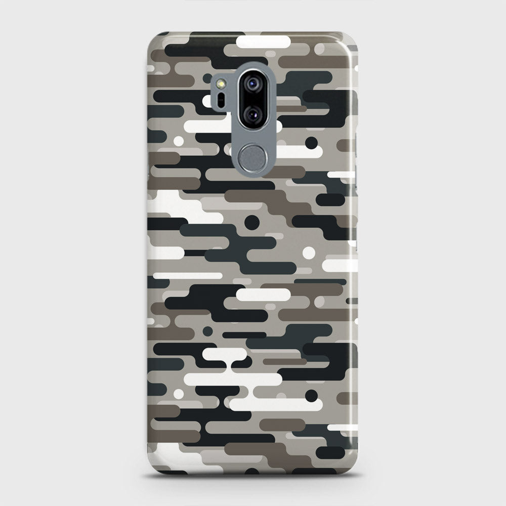 LG G7 ThinQ Cover - Camo Series 2 - Black & Olive Design - Matte Finish - Snap On Hard Case with LifeTime Colors Guarantee