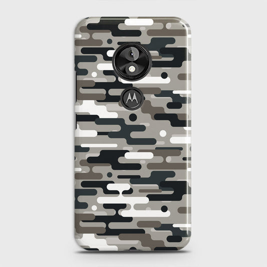 Motorola Moto E5 / G6 Play Cover - Camo Series 2 - Black & Olive Design - Matte Finish - Snap On Hard Case with LifeTime Colors Guarantee