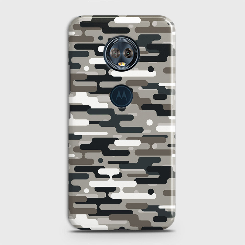 Motorola E5 Plus Cover - Camo Series 2 - Black & Olive Design - Matte Finish - Snap On Hard Case with LifeTime Colors Guarantee