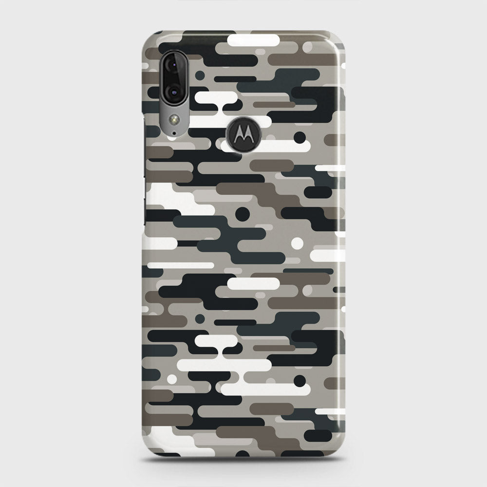 Motorola Moto E6 Plus Cover - Camo Series 2 - Black & Olive Design - Matte Finish - Snap On Hard Case with LifeTime Colors Guarantee