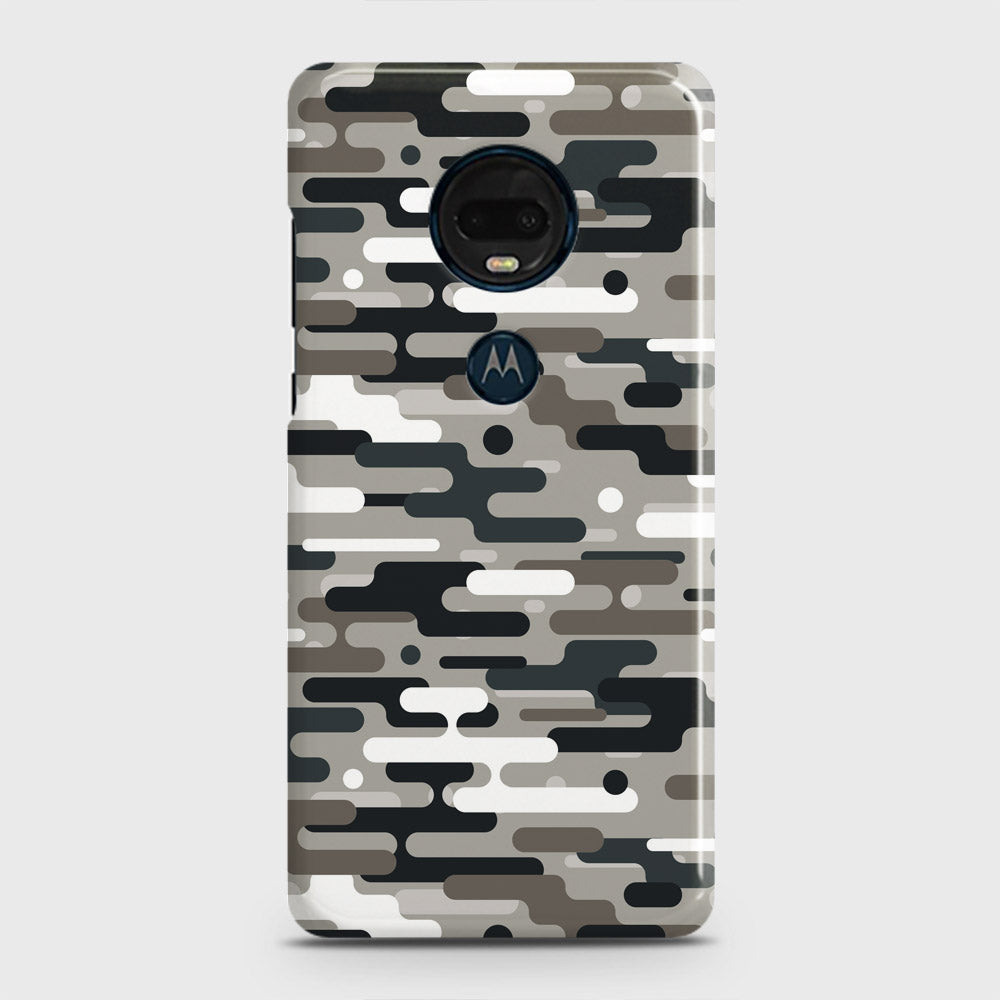 Motorola Moto G7 Plus Cover - Camo Series 2 - Black & Olive Design - Matte Finish - Snap On Hard Case with LifeTime Colors Guarantee