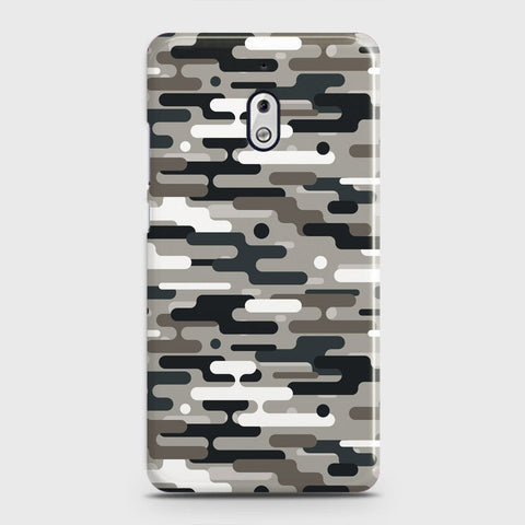 Nokia 2.1 Cover - Camo Series 2 - Black & Olive Design - Matte Finish - Snap On Hard Case with LifeTime Colors Guarantee