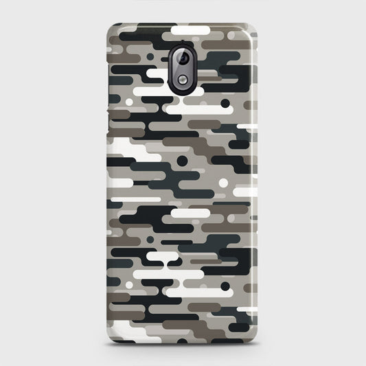 Nokia 3.1 Cover - Camo Series 2 - Black & Olive Design - Matte Finish - Snap On Hard Case with LifeTime Colors Guarantee
