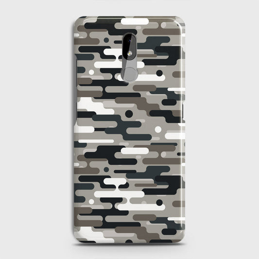 Nokia 3.2 Cover - Camo Series 2 - Black & Olive Design - Matte Finish - Snap On Hard Case with LifeTime Colors Guarantee