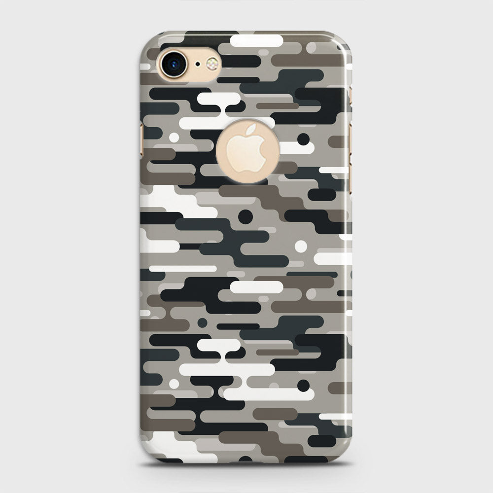 iPhone 8 Cover - Camo Series 2 - Black & Olive Design - Matte Finish - Snap On Hard Case with LifeTime Colors Guarantee