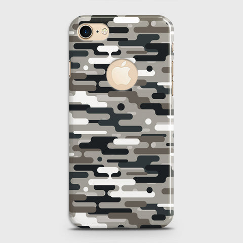 iPhone 8 Cover - Camo Series 2 - Black & Olive Design - Matte Finish - Snap On Hard Case with LifeTime Colors Guarantee