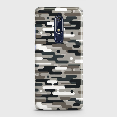 Nokia 5.1 Cover - Camo Series 2 - Black & Olive Design - Matte Finish - Snap On Hard Case with LifeTime Colors Guarantee