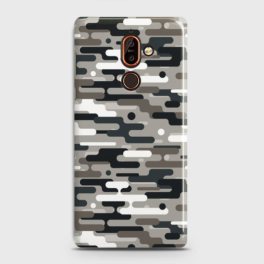Nokia 7 Plus Cover - Camo Series 2 - Black & Olive Design - Matte Finish - Snap On Hard Case with LifeTime Colors Guarantee