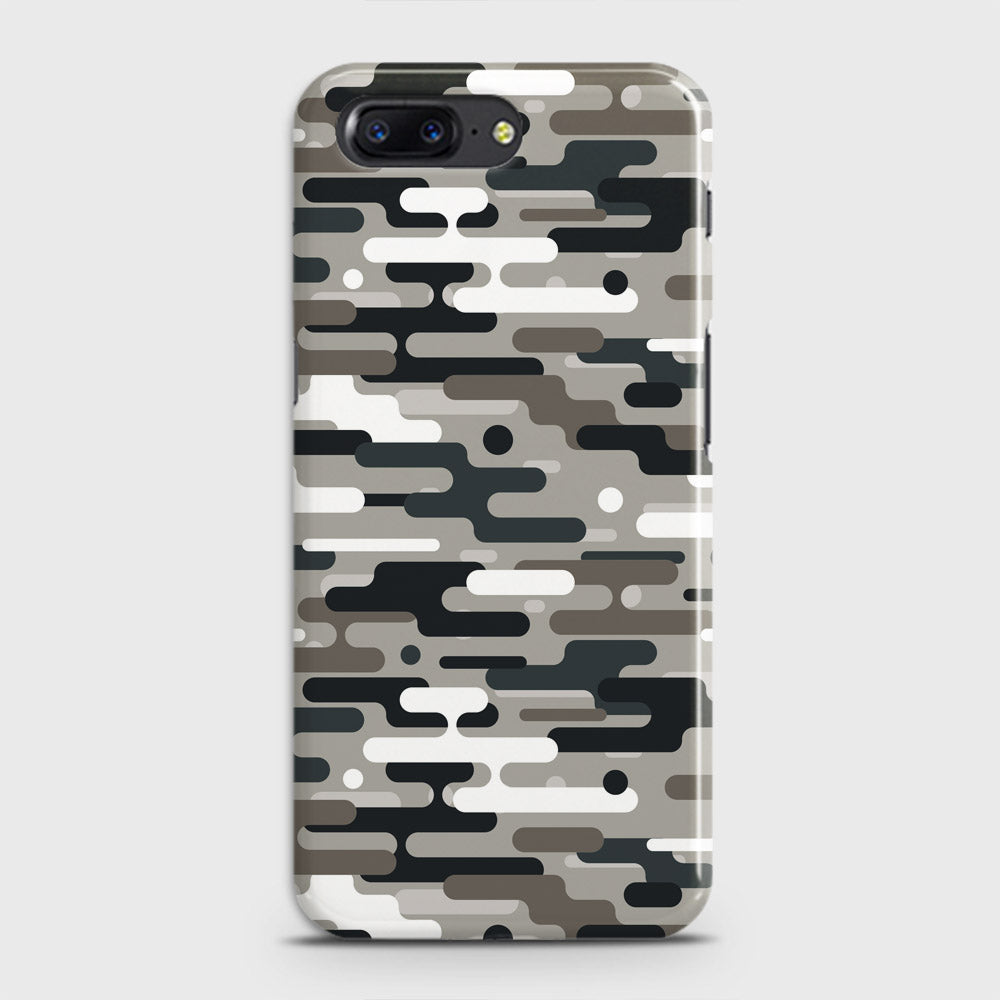 OnePlus 5  Cover - Camo Series 2 - Black & Olive Design - Matte Finish - Snap On Hard Case with LifeTime Colors Guarantee