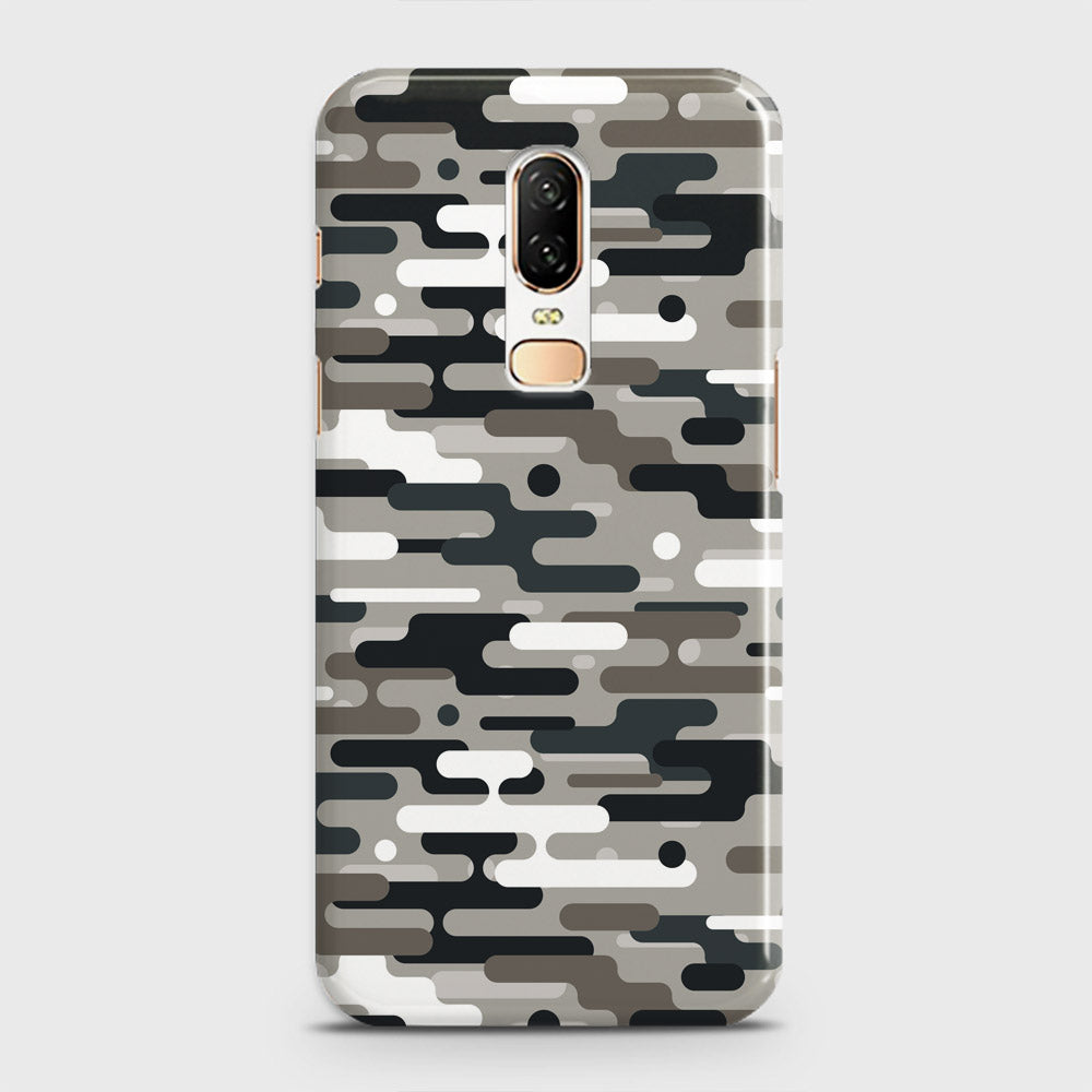 OnePlus 6  Cover - Camo Series 2 - Black & Olive Design - Matte Finish - Snap On Hard Case with LifeTime Colors Guarantee