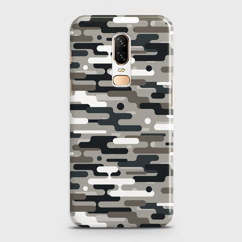 OnePlus 6  Cover - Camo Series 2 - Black & Olive Design - Matte Finish - Snap On Hard Case with LifeTime Colors Guarantee