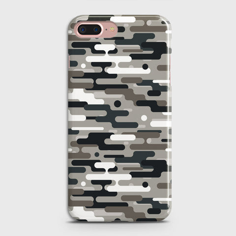 iPhone 8 Plus Cover - Camo Series 2 - Black & Olive Design - Matte Finish - Snap On Hard Case with LifeTime Colors Guarantee
