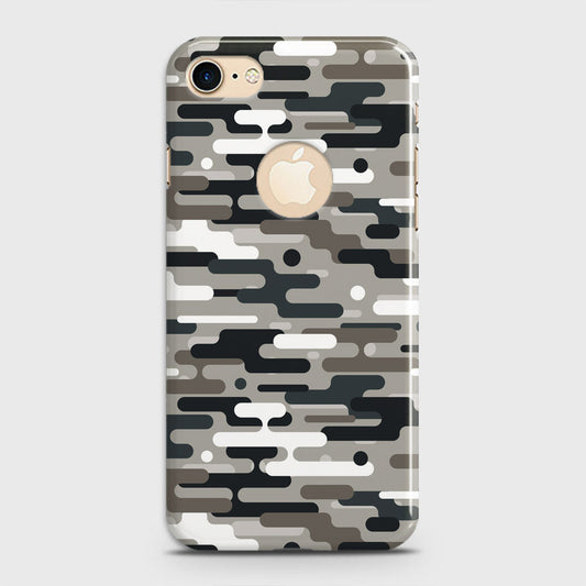 iPhone 7 Cover - Camo Series 2 - Black & Olive Design - Matte Finish - Snap On Hard Case with LifeTime Colors Guarantee