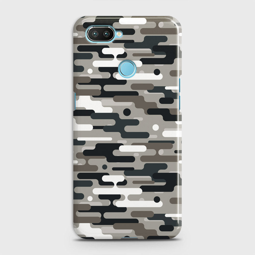 Oppo A5 with Sensor Cut Cover - Camo Series 2 - Black & Olive Design - Matte Finish - Snap On Hard Case with LifeTime Colors Guarantee
