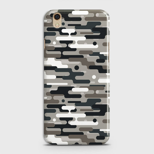 Oppo A37 Cover - Camo Series 2 - Black & Olive Design - Matte Finish - Snap On Hard Case with LifeTime Colors Guarantee