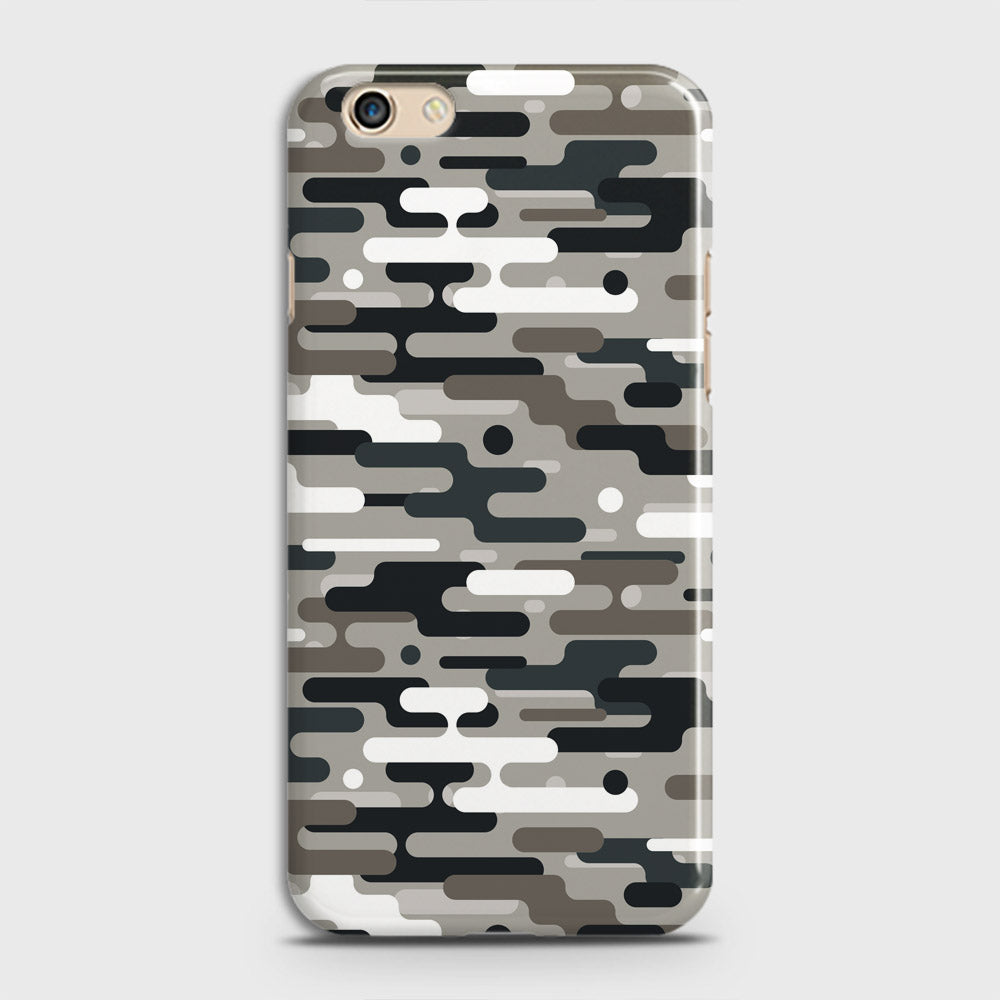 Oppo F3 Cover - Camo Series 2 - Black & Olive Design - Matte Finish - Snap On Hard Case with LifeTime Colors Guarantee