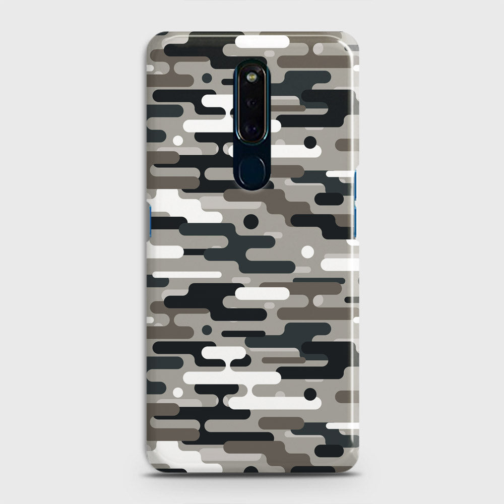 Oppo F11 Cover - Camo Series 2 - Black & Olive Design - Matte Finish - Snap On Hard Case with LifeTime Colors Guarantee