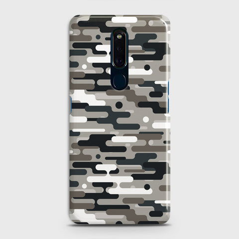 Oppo F11 Cover - Camo Series 2 - Black & Olive Design - Matte Finish - Snap On Hard Case with LifeTime Colors Guarantee