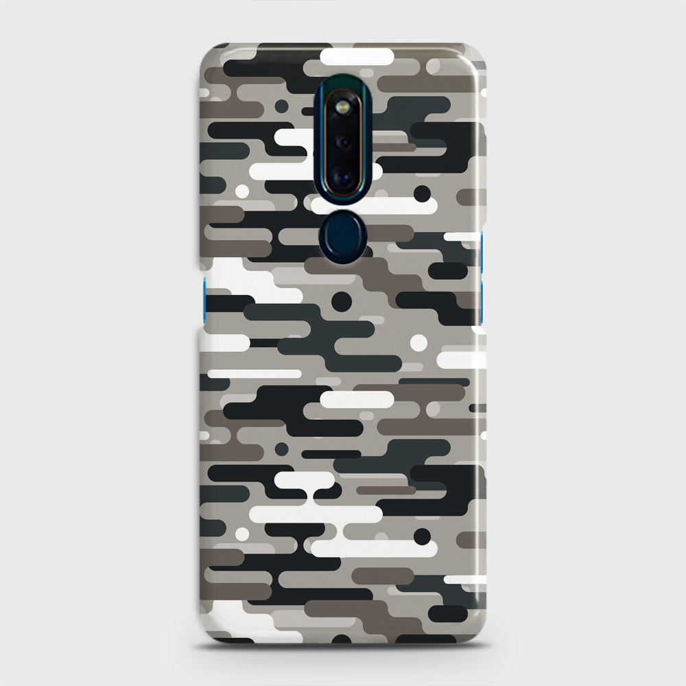 Oppo F11 Pro Cover - Camo Series 2 - Black & Olive Design - Matte Finish - Snap On Hard Case with LifeTime Colors Guarantee