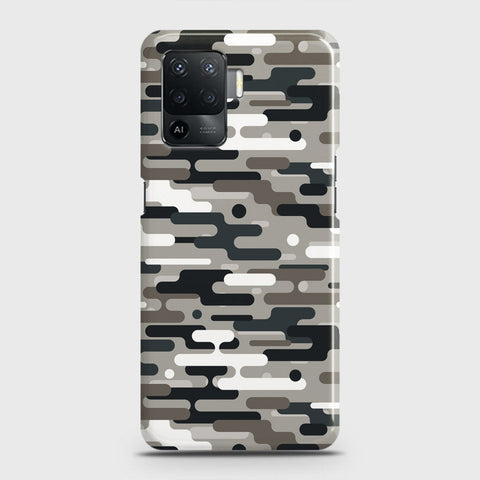 Oppo F19 Pro Cover - Camo Series 2 - Black & Olive Design - Matte Finish - Snap On Hard Case with LifeTime Colors Guarantee