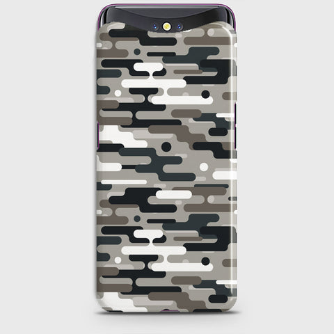 Oppo Find X Cover - Camo Series 2 - Black & Olive Design - Matte Finish - Snap On Hard Case with LifeTime Colors Guarantee