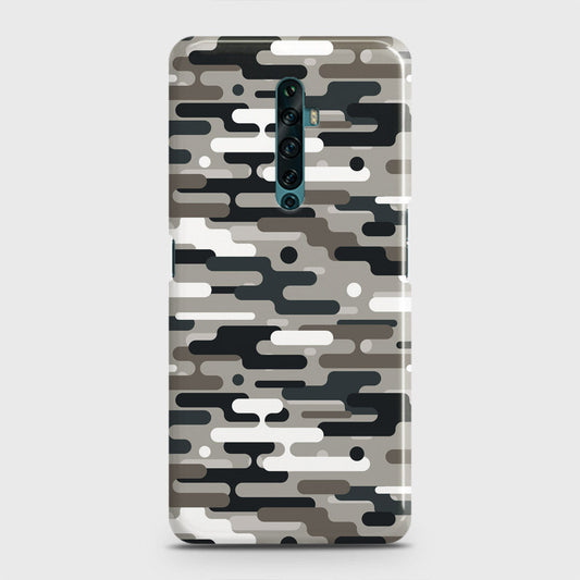 Oppo Reno 2F Cover - Camo Series 2 - Black & Olive Design - Matte Finish - Snap On Hard Case with LifeTime Colors Guarantee