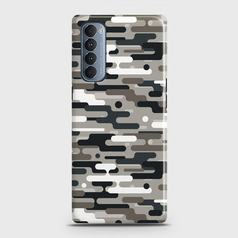 Oppo Reno 4 Pro 4G Cover - Camo Series 2 - Black & Olive Design - Matte Finish - Snap On Hard Case with LifeTime Colors Guarantee