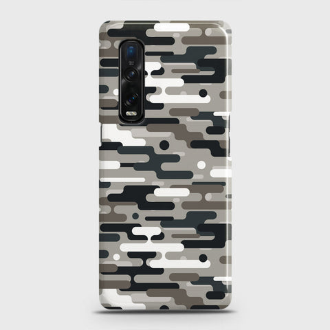 Oppo Find X2 Pro Cover - Camo Series 2 - Black & Olive Design - Matte Finish - Snap On Hard Case with LifeTime Colors Guarantee