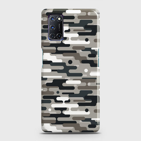 Oppo A72 Cover - Camo Series 2 - Black & Olive Design - Matte Finish - Snap On Hard Case with LifeTime Colors Guarantee