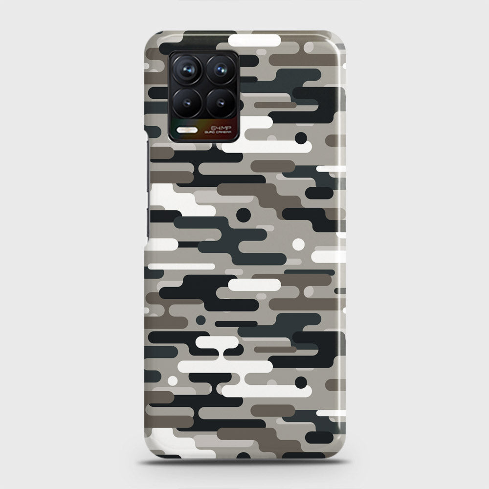 Realme 8 Pro Cover - Camo Series 2 - Black & Olive Design - Matte Finish - Snap On Hard Case with LifeTime Colors Guarantee