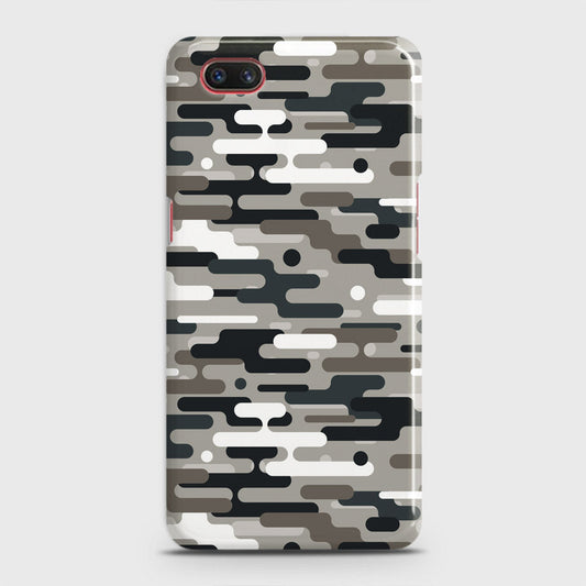 Realme C2 with out flash light hole Cover - Camo Series 2 - Black & Olive Design - Matte Finish - Snap On Hard Case with LifeTime Colors Guarantee