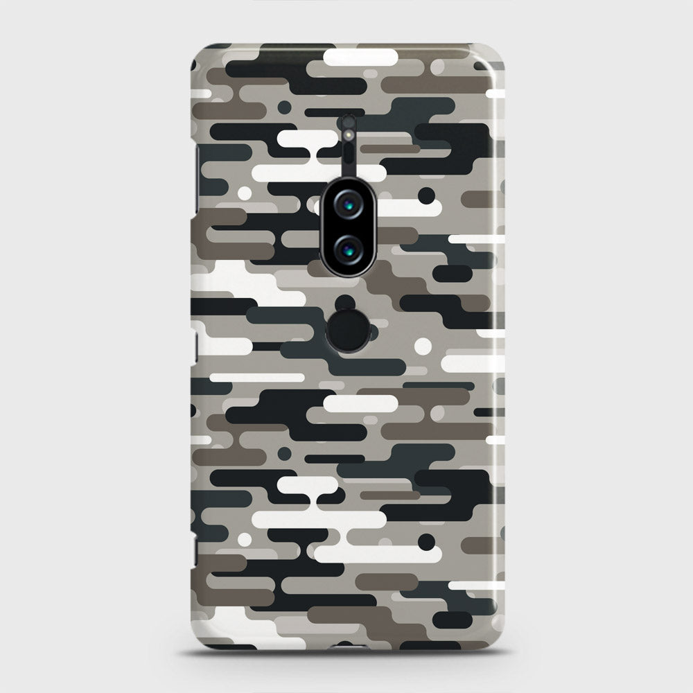 Sony Xperia XZ2 Premium Cover - Camo Series 2 - Black & Olive Design - Matte Finish - Snap On Hard Case with LifeTime Colors Guarantee