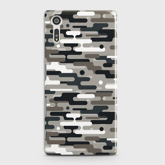 Sony Xperia XZ / XZs Cover - Camo Series 2 - Black & Olive Design - Matte Finish - Snap On Hard Case with LifeTime Colors Guarantee