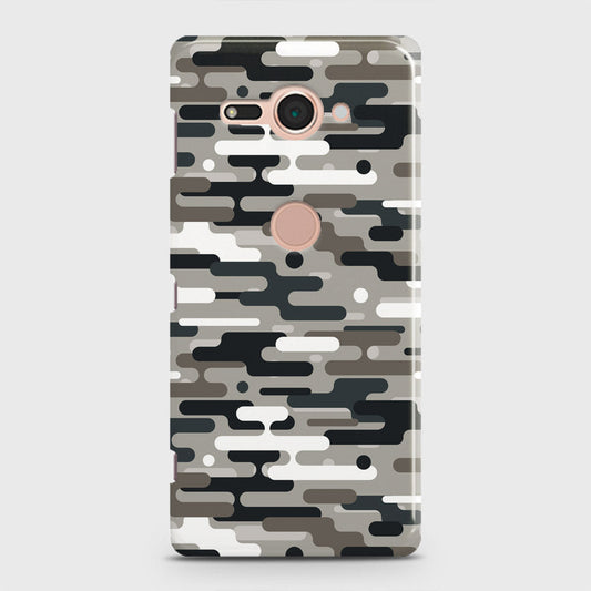 Sony Xperia XZ2 Compact Cover - Camo Series 2 - Black & Olive Design - Matte Finish - Snap On Hard Case with LifeTime Colors Guarantee